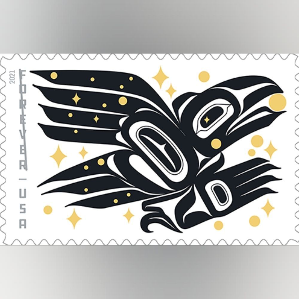 100 Raven Story 2021 Native Forever Postage Stamps USPS Wedding Christmas Cards - Picture 2 of 5